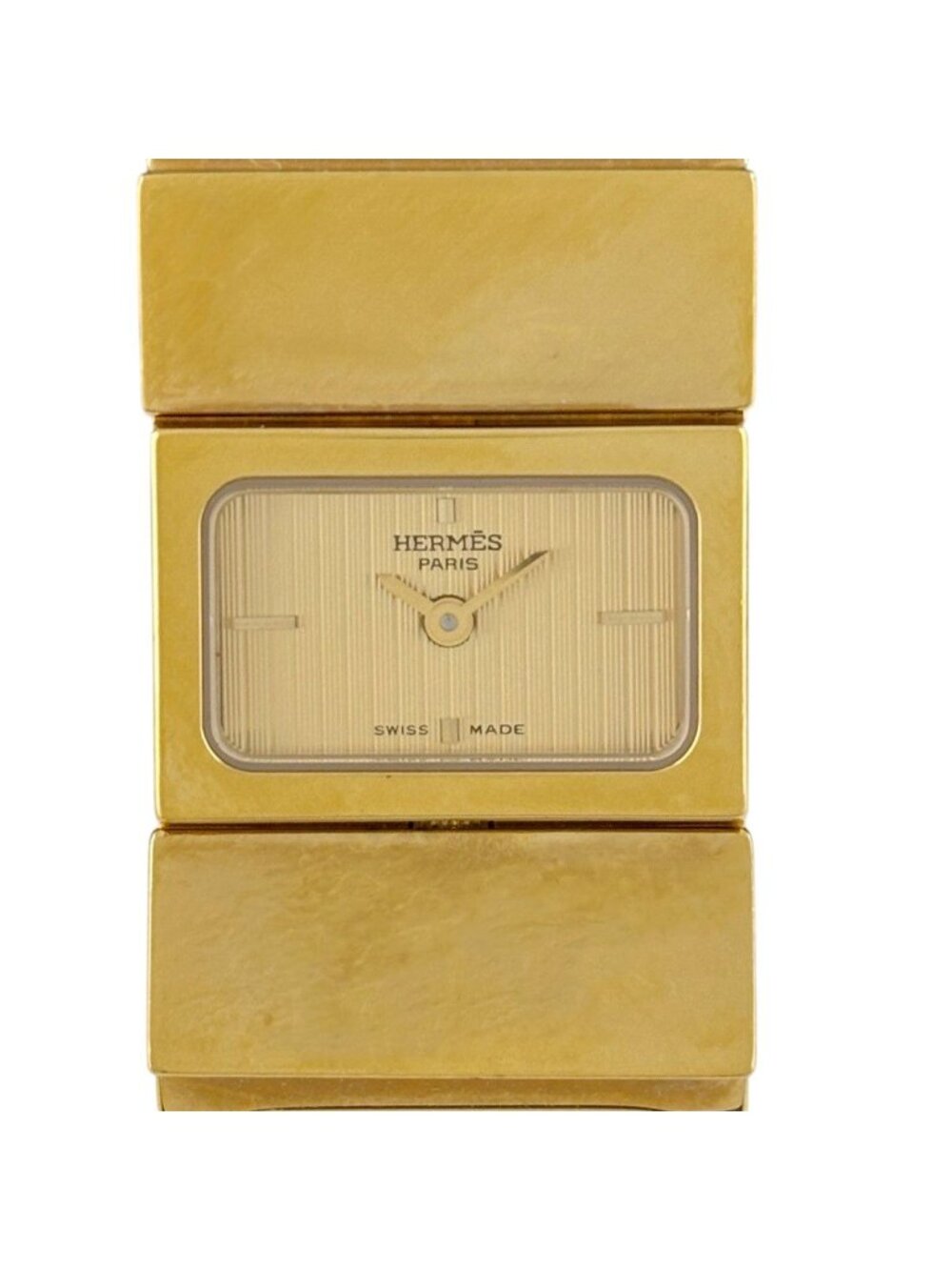 Hermes Location Cloisonne Watch SS Quartz Gold